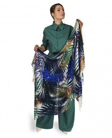 Палантин Женский W40-FEUILLE.D.ETE/BLEU